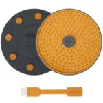 PAWPUP Lick Mat for Dogs (Extra Large 8.2" Size) Slow Feeder Mat for Anxiety Relief and Boredom (Orange)